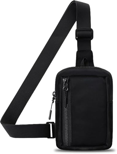 Azonee Sling Bag for Women Men, Small Crossbody Bags Waterproof Nylon Chest Bag with Adjustable Strap Shoulder Bag Sling Backpack Chest Daypack Crossbody Backpack for Travel Sports Running Hiking