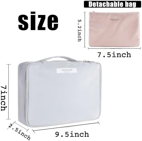 Queboom Travel Makeup Bag Cosmetic Bag Makeup Bag Toiletry bag for women and girls
