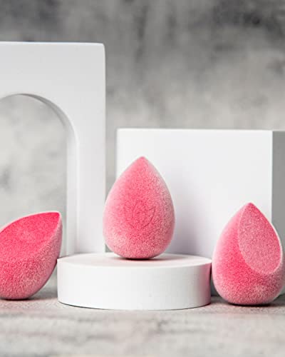 Ami Beauty Professional Makeup Sponge Set - Latex-Free, Non-Allergenic, and Odor-Free Beauty Blender, Perfect for Applying and Blending Makeup - Comes in a Beauty Blender Case (Peachy)