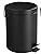 SLEEPHEAD®Artistic 3-Liter Trash Can with Lid, Foot Pedal Round Bathroom Garbage Can with Stainless Steel Removable Inner Wastebasketand Handle, Matt Finish, 0.8Gal/3L, Black