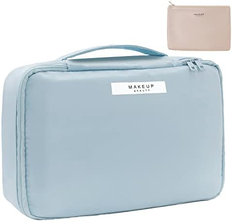 Queboom Travel Makeup Bag Cosmetic Bag Makeup Bag Toiletry bag for women and girls