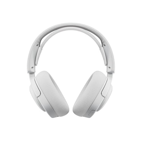 SteelSeries Arctis Nova 5 Wireless - Gaming Headset for PC, PS5, PS4, Switch, Mobile - White - 100+ Audio Presets - Neodymium Magnetic Drivers - 60H Battery - 2.4GHz or BT - ClearCast Gen2.X Mic