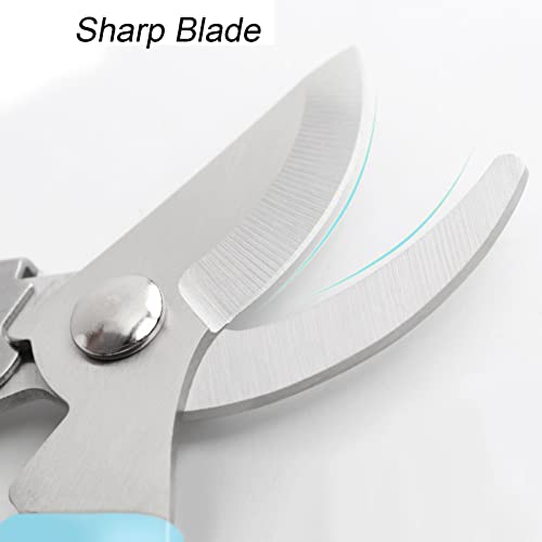 SPDTECH Curve Gardening Scissor with Sharp Stainless Steel Blade Garden Shears for Cutting Flowers Trimming Plants of Yard Florist Flower Rose Herb Hedge Bonsai and Fruits Picking (Black Handle)