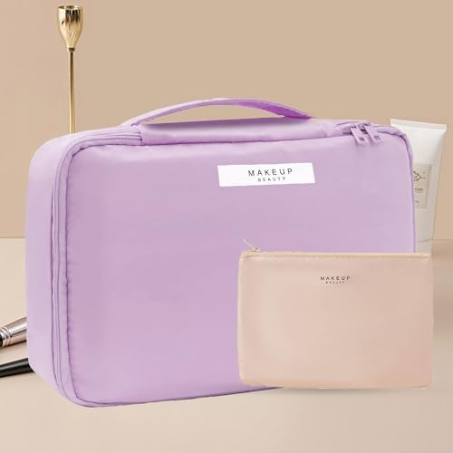 Queboom Travel Makeup Bag Cosmetic Bag Makeup Bag Toiletry bag for women and girls
