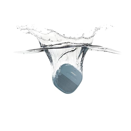 Bose SoundLink Micro Bluetooth Speaker: Small Portable Waterproof Speaker with Microphone, Stone Blue, wireless