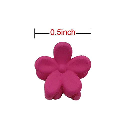 KASTWAVE 60Pcs Baby Girl Mini Hair Claw Clips Flower Hair Bangs Pin Baby Girl Hair Accessories Clips Color Clip