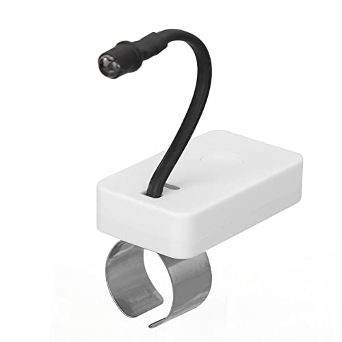 CRTGW LED Thumb Lamp, Adjustable Lighting Angle, Ear Pick Light, 3 Speeds USB Charging Ear Pick Thumb Light for Ear Cleaning, Earwax Cleaners Ear Grips, Ear Digging Lamp, LED Ear Pick Lamp (White)