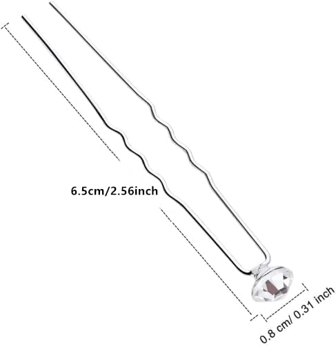 UNIONSKY 20 Pack Bridal Wedding Hair Pins Rhinestone Hair Clips Accessories for Women and Girls (Group 1)