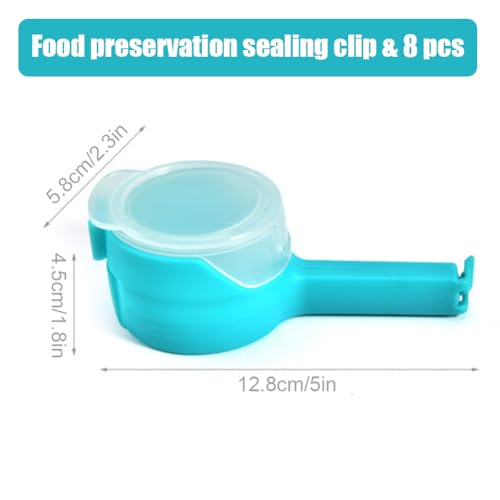 DiiWmme 8 Pcs Reusable Multicolor PP Food Storage Bag Clips with Clip Closure for Kitchen, Office, Snacks, Coffee