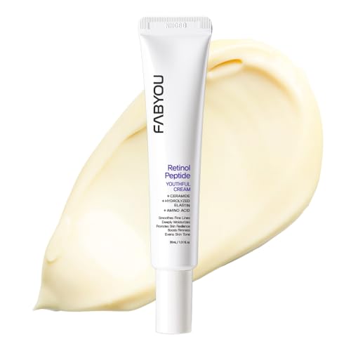 FABYOU Retinol Peptide Cream 1.01 Oz – Firming, Lifting Anti-Aging with Retinol, Peptides, Ceramide & Panthenol. Wrinkle Reduction, Fast Absorbing