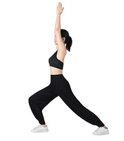 é€šç”¨ Women Casual Loose Pants Elastic Soft Odell Cotton Beach Pants Plus Size Dance Yoga Harem Pants (Black, 3XL)
