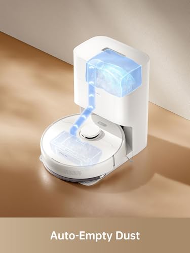 Dreame D10 Plus Gen 2 Robot Vacuum Cleaner with Self Empty, 6000 Pa Suction Power, Dust collection up to 90 days, LiDAR Navigation, for Carpets and Pet Hair, 285-Minute Long Run time, 2 Years Warranty
