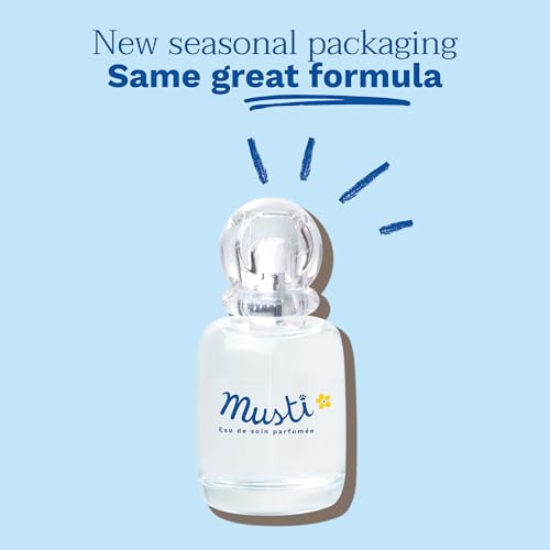Mustela Musti Eau de Soin Parfumee - Delicate Fragrance for Boys & Girls - with Chamomile & Honey Extracts - AlcoholFree - 50ml