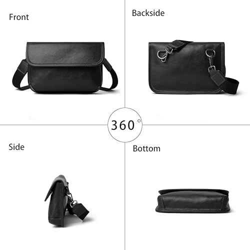 Genuine Leather Men Clutch Bags Purse Handbags Business Zipper Wallet Crossbody Fashion Bag Travel Bag