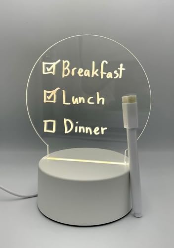 Yameem يميم Gifts, 3D LED Message Board Night Light, Personalized Acrylic Message Board Night Light, The Perfect Romantic Gift Birthday Gift, Night Light, and Room Decor for Her.