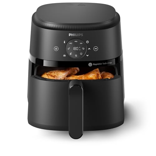 Philips Airfryer 2000 Series 4.2L - 1500W power, RapidAir technology, digital touch screen, 13 cooking options, 9 preset functions, Up to 90% less fat, Black - NA229/09[Amazon Exclusive]
