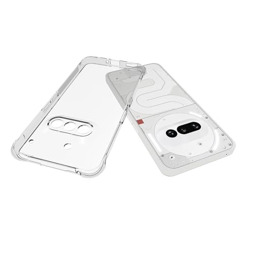 CNPUTAO for Nothing Phone 3a 5G Case with Screen Protector (2 Pieces) Slim Shock Absorption TPU Soft Edge Bumper with Reinforced Corners Transparent Protective Cover