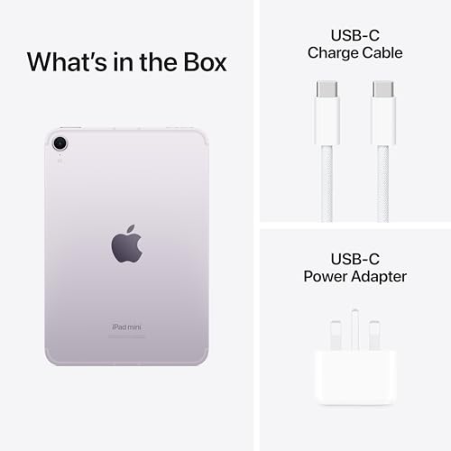 Apple 2024 iPad mini (Wi-Fi  Cellular, 512GB) - Purple (7th generation)