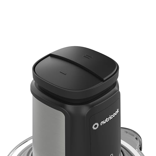 Nutricook Multi Purpose Glass Chopper & Mincer, 500 W, 1.2L with 4 SS Blade detachable System, easy to clean, Pulse speed for precision, Ice Crushing, Anti Slip ring, 2 Yr Warranty, NC-CH1200 Black