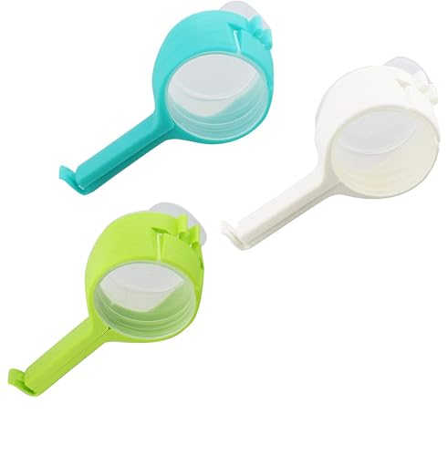 COOK IT WELL® Pouring Clips Set of 3 ? Food Bag Sealing Clips with Pour Spout for Cereal, Snacks, Chips, Dry Fruits & More ? Reusable, Easy-to-Use Food Storage Clips