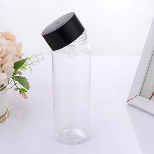 350ml Plastic Juice Bottles – 6 Pcs Clear Bottles with Caps, Reusable Empty Milk and Water Bottle for Kids, Zamzam Water, Gym, Smoothies, Fresh Juices, Protein Shakes, and Travel Use – Leak-Proof