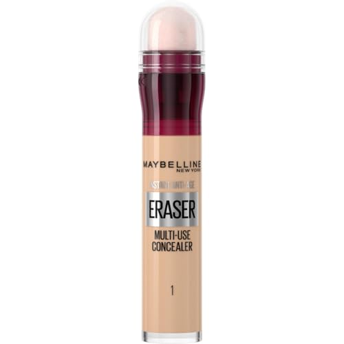 Maybelline Concealer Instant Anti Age Eraser Eye Concealer, Dark Circles and Blemish Concealer, Ultra Blendable Formula 01 Light