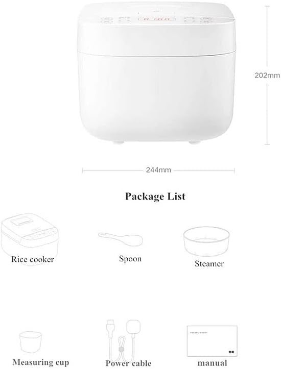 Xiaomi C1 Electric Rice Cooker 3L Capacity Adjustable Temperature Multifunction Rice Cooker 650W 220V - White