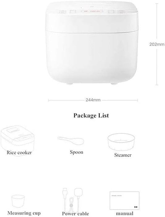 Xiaomi C1 Electric Rice Cooker 3L Capacity Adjustable Temperature Multifunction Rice Cooker 650W 220V - White