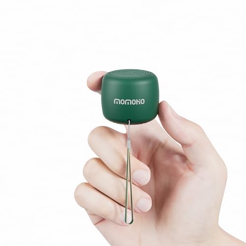 MOMOHO Mini Bluetooth Speaker - Waterproof, Micro SD Support, TWS Pairing Stereo Portable, Small Pillow (Green)
