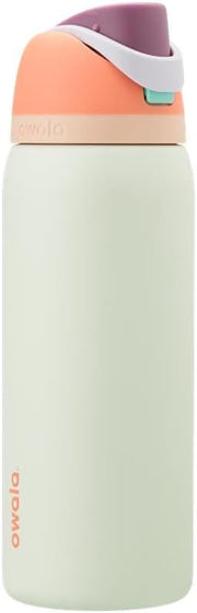 FreeSip Insulated Stainless Steel Water Bottle with Straw for Sports, Travel, and School BPA-Free Sports Water Bottle, 24 oz, Strawberry Field - Surfs Edge 946 ml