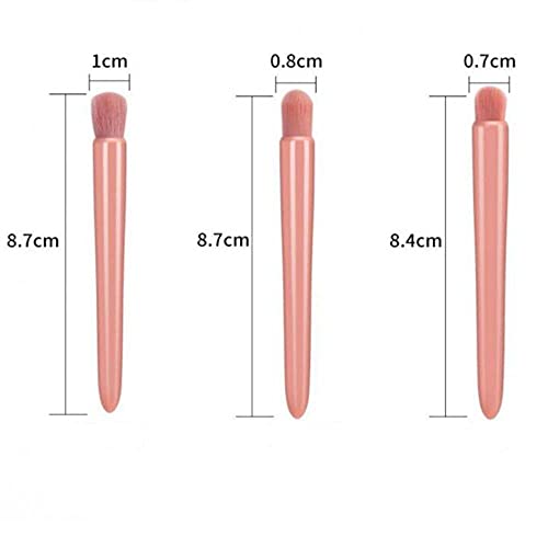 COSHINE Easy-taken Travel Makeup Brush Set, 5pcs Mini Complete Function Cosmetic Brushes Kit (5pcs with mirror)