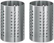 Royalford Cutlery Holder, Premium Quality Stainless Steel, Storage For Countertop Organizer Cooking Utensil Crock Kitchen Organization & Storage And Flatware Caddy Silver 1 Count (Pack of 1), RF10247 - 1 Count (Pack of 2)