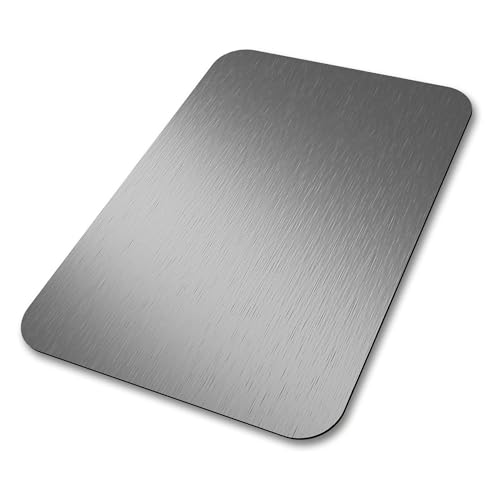 BEHE Stainless Steel Chopping Board, Made in Germany, Hygienic Chopping Board, Cutting Board, Non-Slip for the Kitchen, Food-Safe, Antibacterial and BPA Free (Set of 1 without Handle)