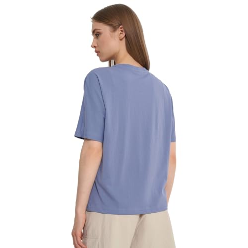 Women's T-shirt White Termit, Soft Cotton Fabric, Loose Fit, Comfortable and Stylish for Outdoor Activities and Summer Fun