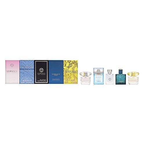 Versace Perfume - Versace Miniatures Collection Fragrance Set for Unisex, 5 Count