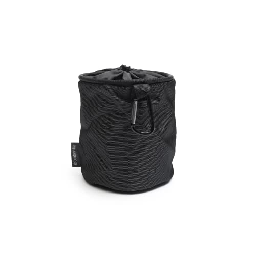 Brabantia x1 Premium Clothespin Storage Bag with Hanging Carabiner & Closing Cord (Random Color) Space Saving Organizer for Clothes Pins, Hangs on Clothesline/Drying Rack, Holds up to 150 Pins