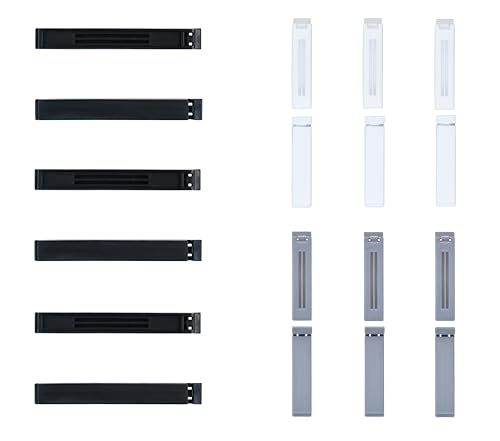 PHOENA Food Storage Bag Clips 18 Pieces Plastic Sealing Bag Clips in 2 Sizes & 3 Colours Reusable Food Bag Clips Classic Colour Plastic Bag Sealing Clips.