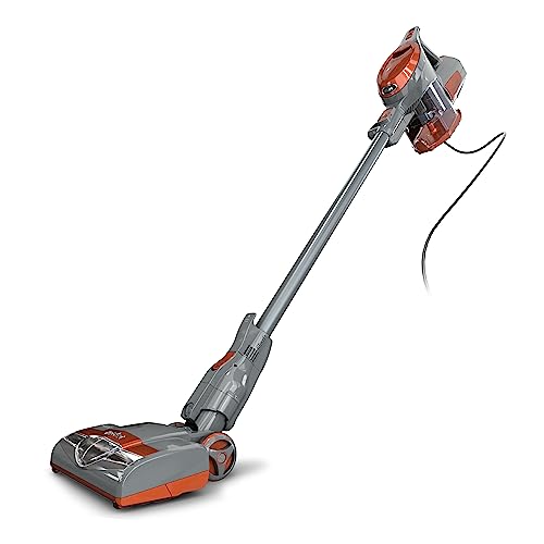 Shark Rocket Corded Bagless Stick Vacuum for Carpet and Hard Floor Cleaning with Swivel Steering (HV302), Gray/Orange