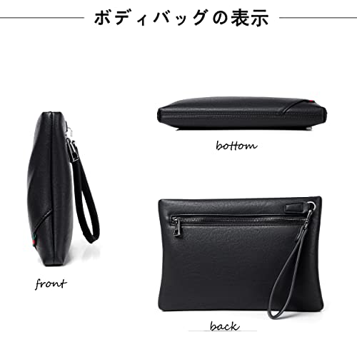 FSD.WG Mens Clutch Bag Man Purse Handbag 12 inches Large Hand Bag Big Clutch Wallet