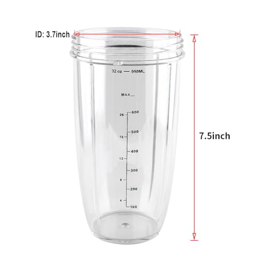 Anbige 32oz Cups for Nutribullet Replacement Parts for NutriBullet 600W and 900W (1 32oz cup)