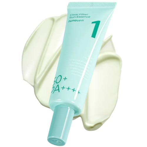 numbuzin No.1 Sunscreen | Clear Filter Sun Essence | No White Cast, Hydrating, Moisturizing, Cools Down, Light Finish | 50ml