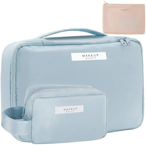 Queboom Travel Makeup Bag Cosmetic Bag Makeup Bag Toiletry bag for women and girls