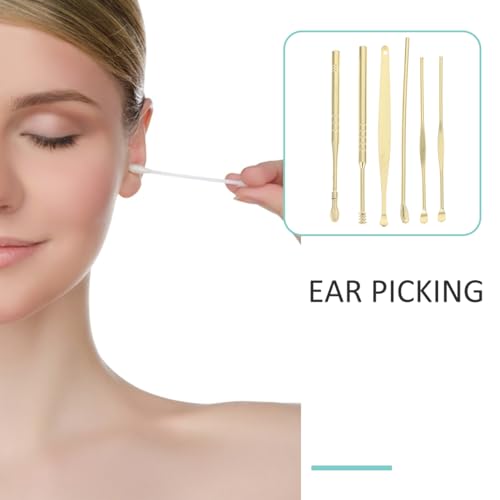 1 Set Ear Pick Tool Ear Cleaner Kit Cleaning Tools for Ear Stainless Steel Ear Spoons Ear Wax Tools Ear Wax Removal Kit Ear Wax Cleaning Kit Ear Picks for Home