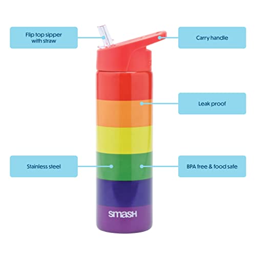 Smash Drink Flask/Bottle, Stainless Steel, Rainbow, 750ml