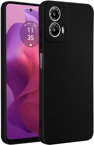 Zubitech Case for Motorola Moto G24 Cover Soft TPU Ultra-Slim Stylish Protective Cover for Motorola Moto G24 Phone Case[Drop Protection, Non-slip] - Matte Black