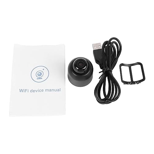 DAUZ Mini Wireless WiFi Camera, High Definition User Sharing Night Human Detection 140 Degree Wide Angle Remote Viewing Wireless Security Camera for Home