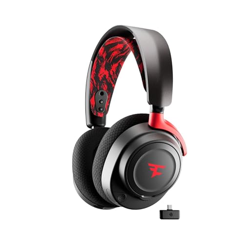 SteelSeries Arctis Nova 7 FaZe Clan Edition - Multi-Platform Premium Wireless Gaming Headset - Limited Edition - Dual Wireless 2.4 GHz & Bluetooth - 38 HR Fast Charge Battery - PC,PS,Mac,Mobile,Switch