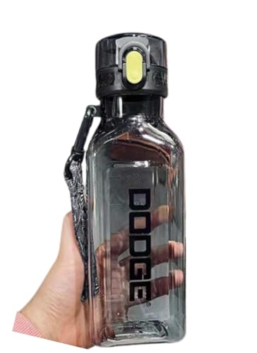 Water Bottle 1L BPA Free Leak Proof Gym Bottle, Portable Transparent Sports Water Bottle for kids, Office Camping Fitness Gym Outdoor Sports and Exercise (Black)