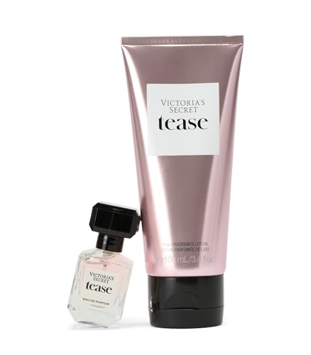 Victoria's Secret Tease Mini Fragrance Duo Gift Set, Mini Eau de Parfum & Travel Lotion, Gift Set for Women