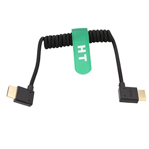 HangTon HDMI 4K 120p 8K Cable for Atomos Ninja V Portkeys FEELWORLD Monitor Sony A7Siii A7RV A7IV FX30 Canon C300 C500 Lumix S5II Nikon Camera Right Type A HDMI 2.1